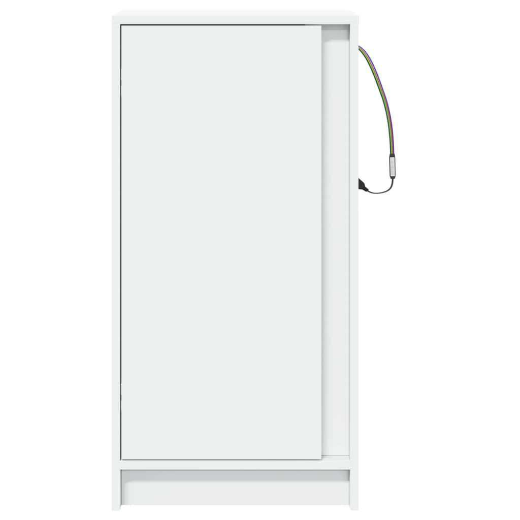 Komoda s LED svjetlima bijela 42,5x34x85 cm konstruirano drvo