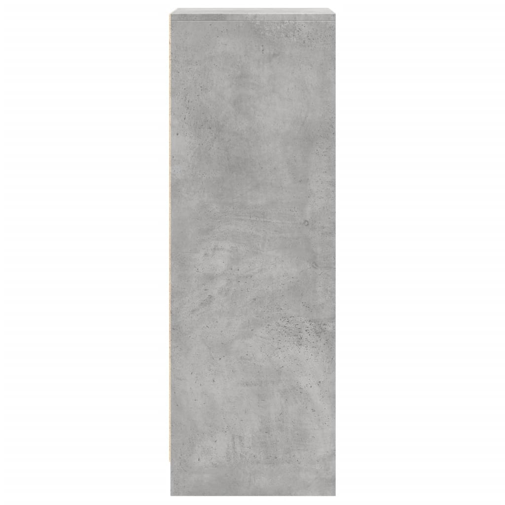 Komoda s LED siva boja betona 42,5x34x100 cm konstruirano drvo