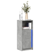 Komoda s LED siva boja betona 42,5x34x100 cm konstruirano drvo