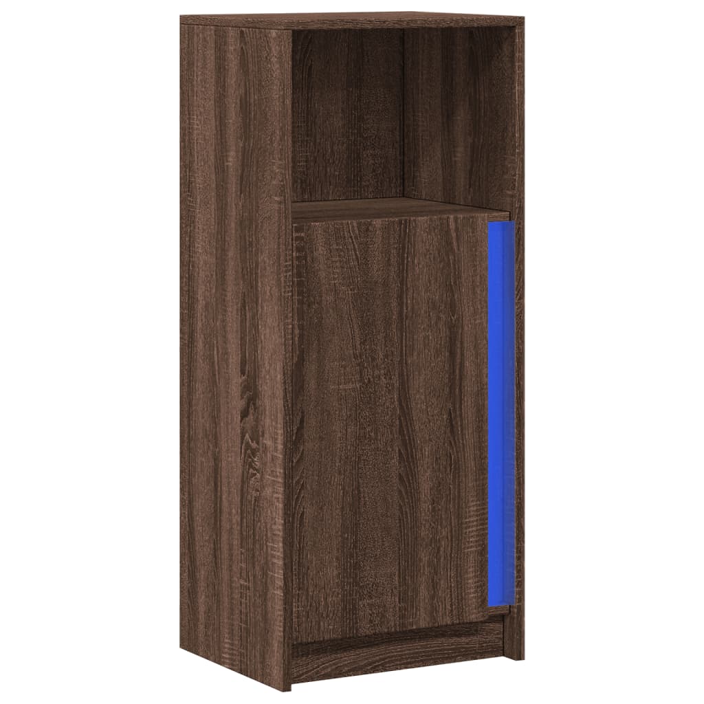 Komoda s LED svjetlima boja hrasta 42,5 x 34 x 100 cm drvena
