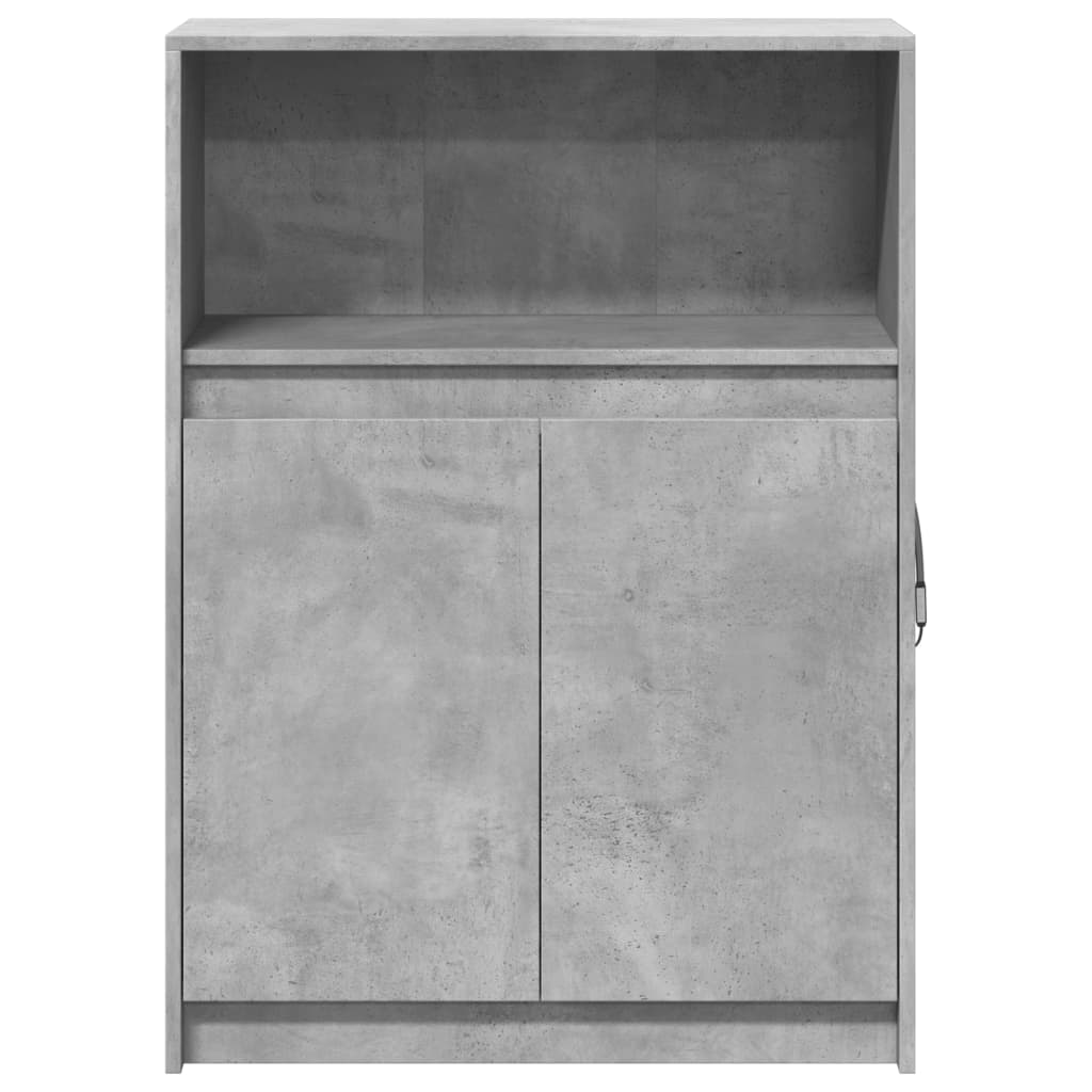 Komoda s LED svjetlima siva boja betona 72x34x100 cm drvena