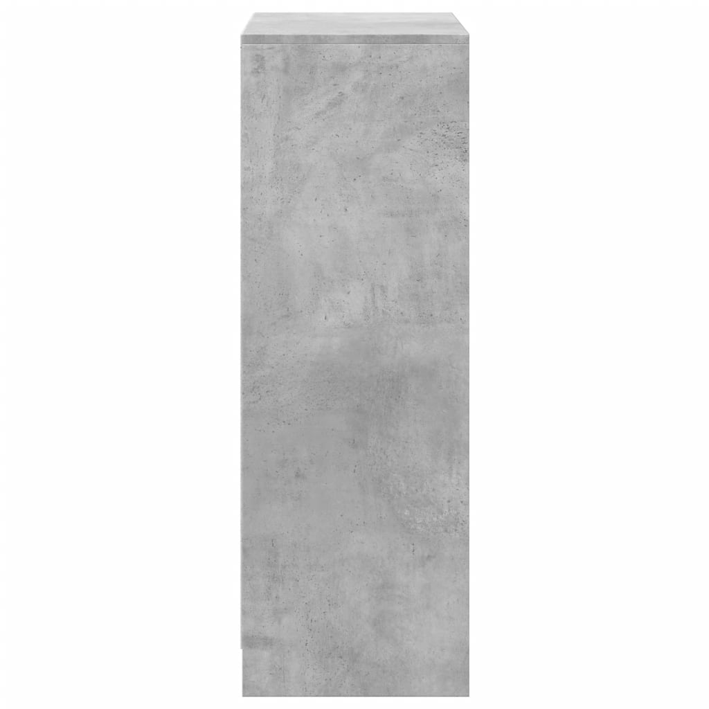 Komoda s LED svjetlima siva boja betona 72x34x100 cm drvena