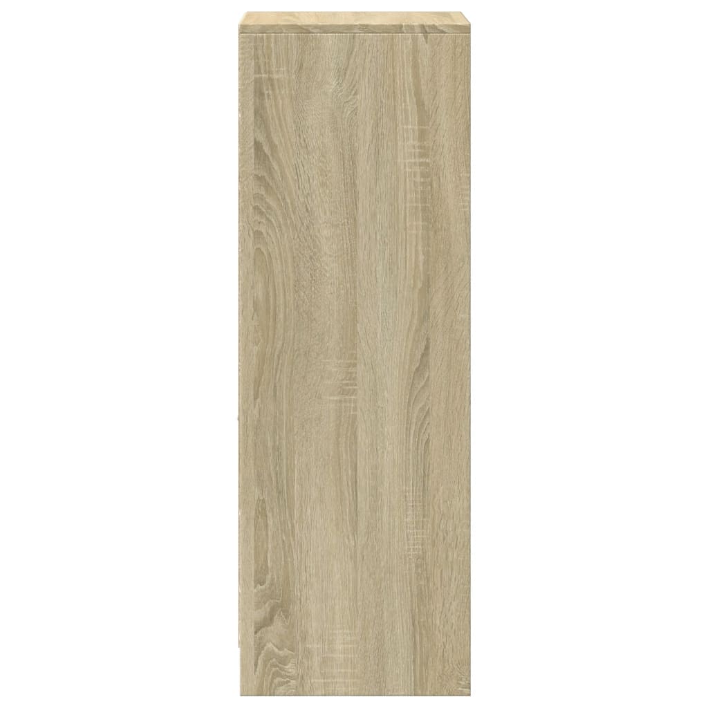Komoda s LED svjetlima boja hrasta 38x34x100 cm drvena