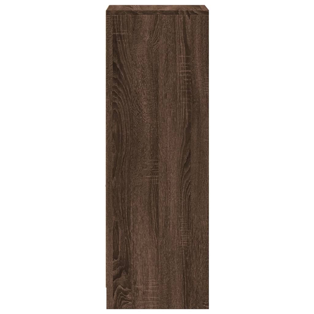 Komoda s LED svjetlima boja hrasta 38x34x100 cm drvena