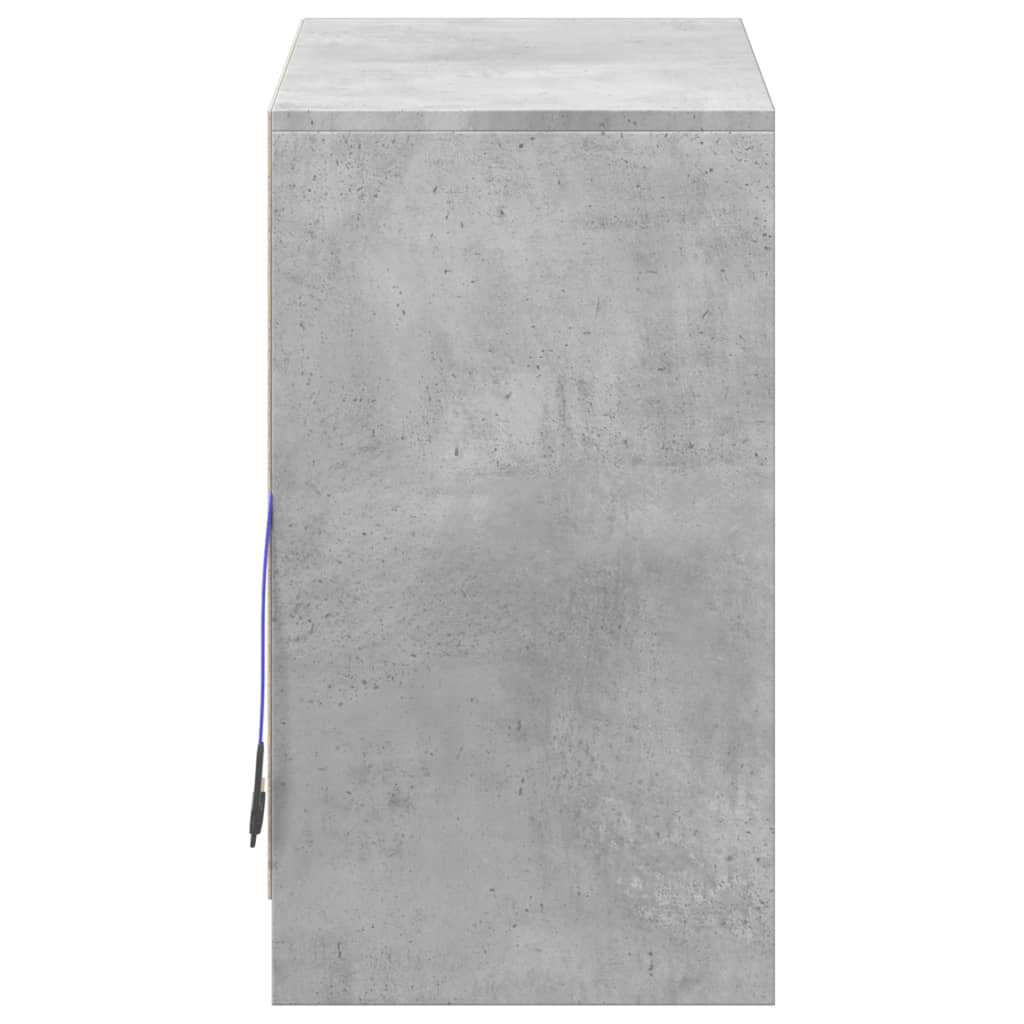 Komoda s LED siva boja betona 72x34x61 cm od konstruiranog drva
