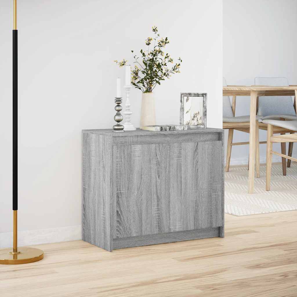 Komoda s LED boja sivog hrasta sonome 72x34x61 cm drveni