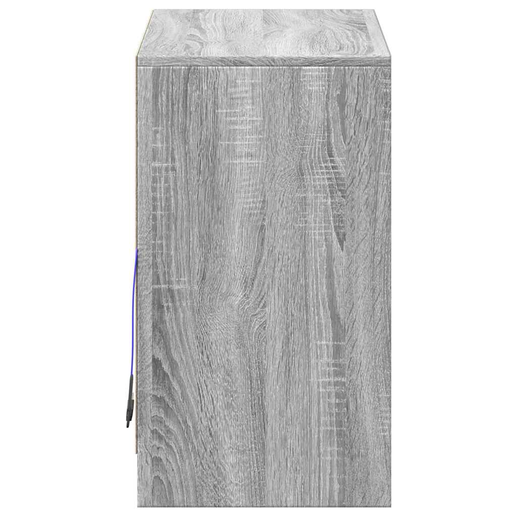 Komoda s LED boja sivog hrasta sonome 72x34x61 cm drveni
