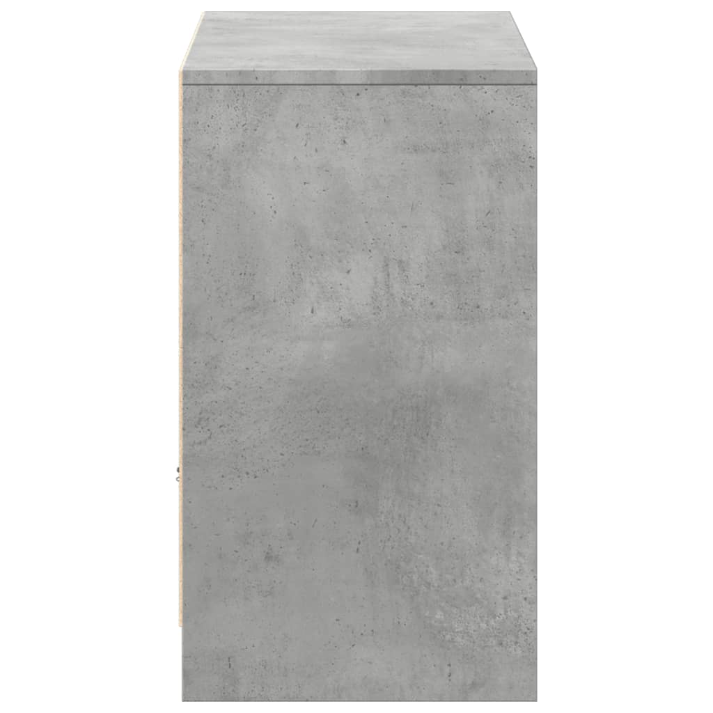 TV ormarić s LED svjetlima boja betona 91x34x61 cm drveni