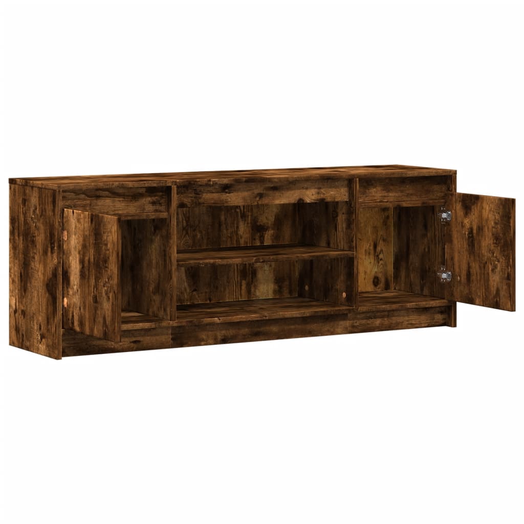 TV ormarić s LED svjetlima boja hrasta 139,5x34x50 cm drveni