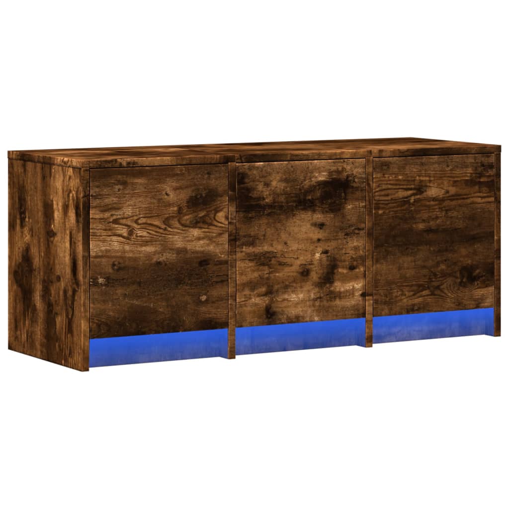 TV ormarić s LED svjetlima boja hrasta 97x34x40 cm drveni
