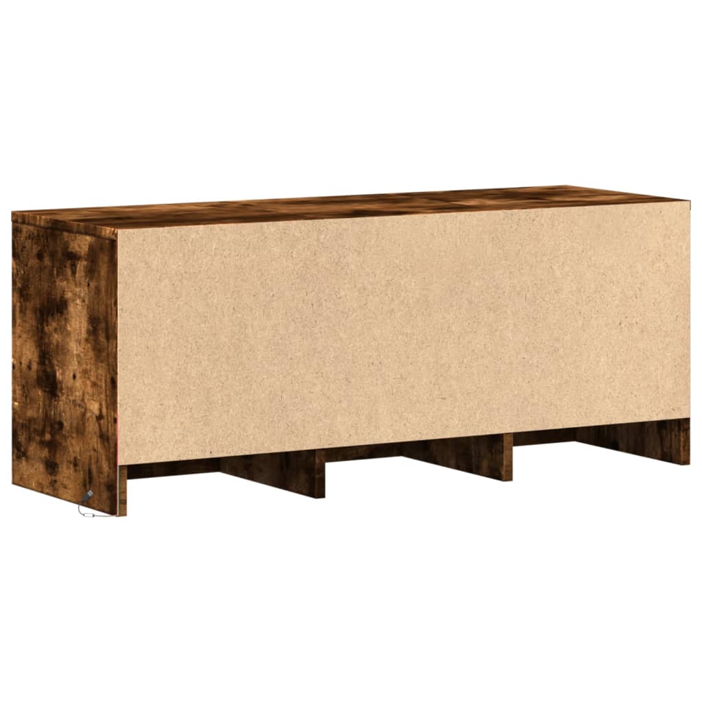 TV ormarić s LED svjetlima boja hrasta 97x34x40 cm drveni