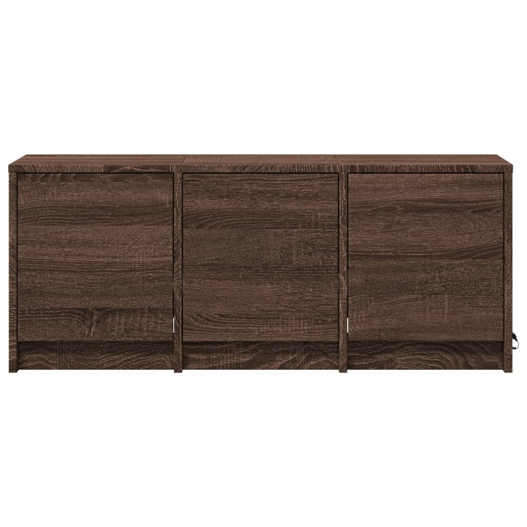 TV ormarić s LED svjetlima boja hrasta 97x34x40 cm drveni