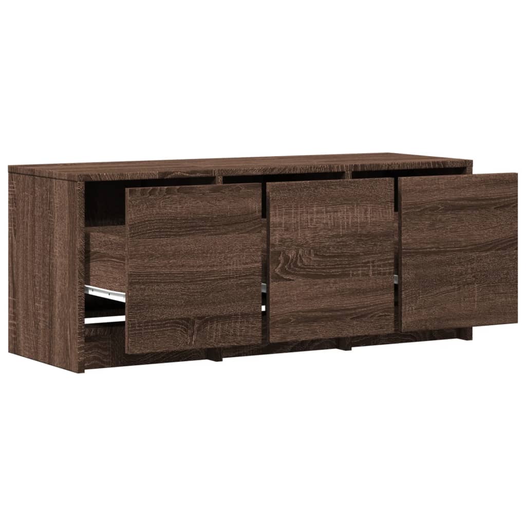 TV ormarić s LED svjetlima boja hrasta 97x34x40 cm drveni
