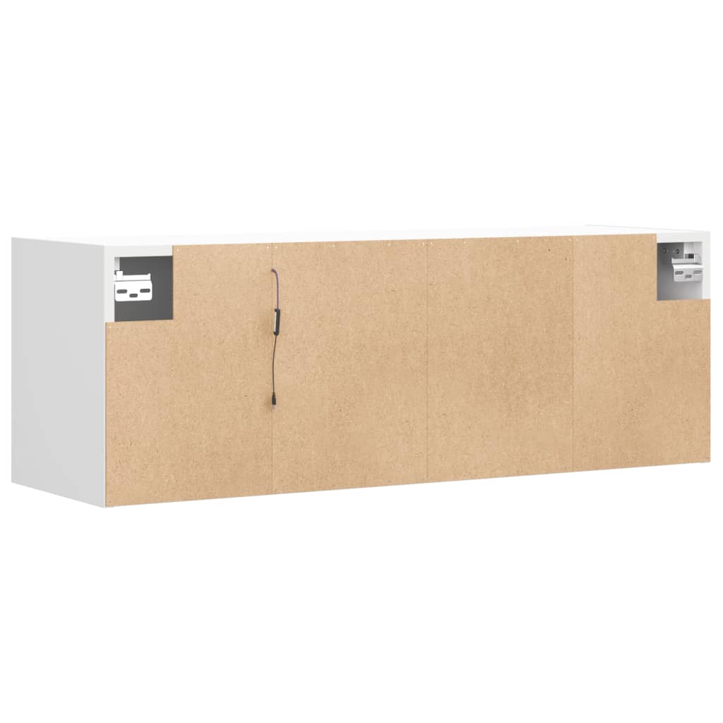 Zidni TV ormarić s LED svjetlima bijeli 100 x 31 x 35 cm