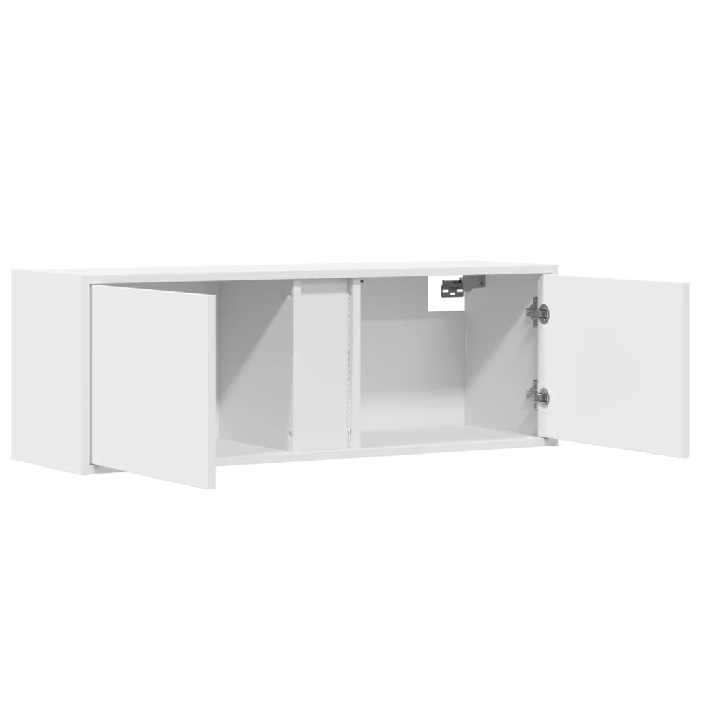 Zidni TV ormarić s LED svjetlima bijeli 100 x 31 x 35 cm