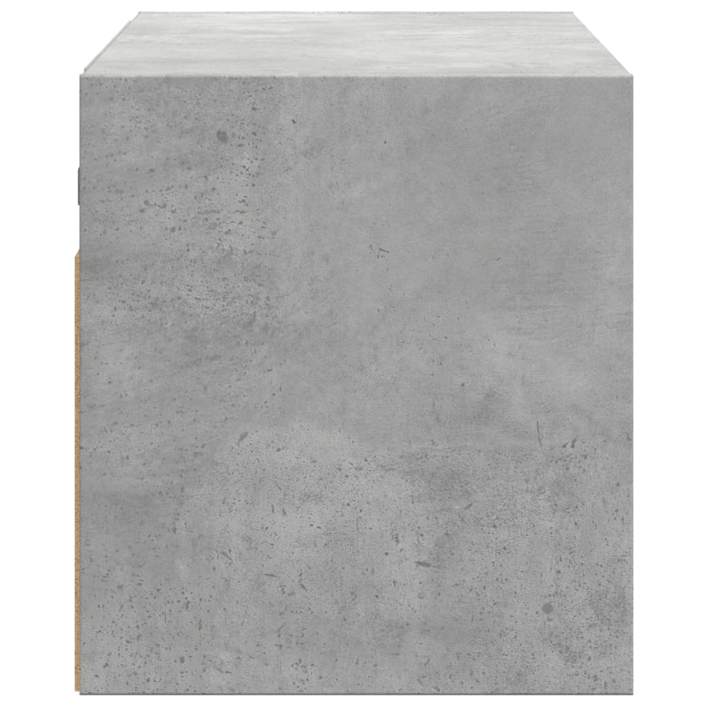 Zidni TV ormarić s LED svjetlima siva boja betona 100x31x35 cm