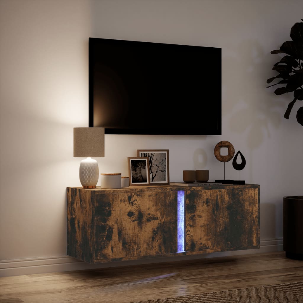 Zidni TV ormarić LED boja dimljenog hrasta 100 x 31 x 35 cm