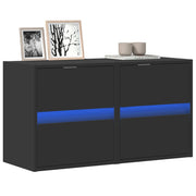 Zidni TV ormarići s LED svjetlima 2 kom crni 41x31x45 cm