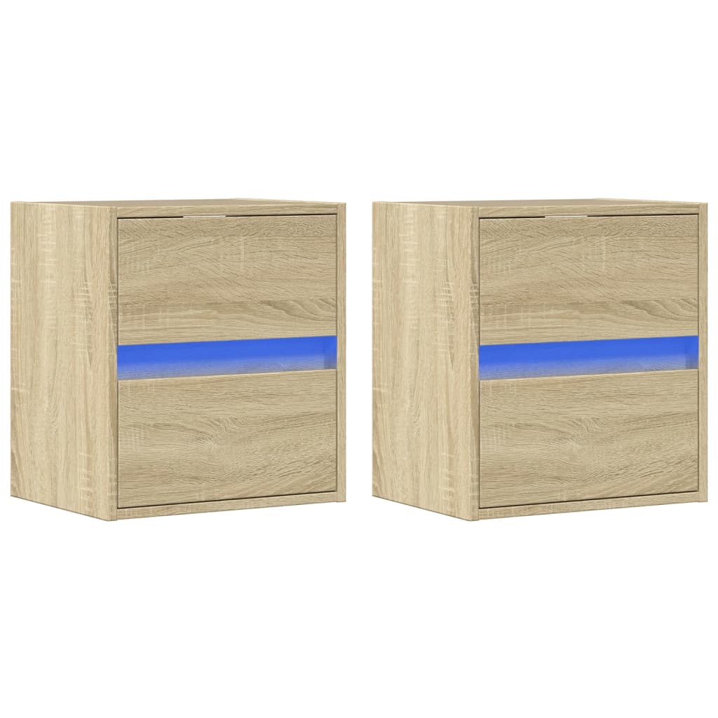 Zidni TV ormarići LED 2 kom boja hrasta sonome 41x31x45 cm