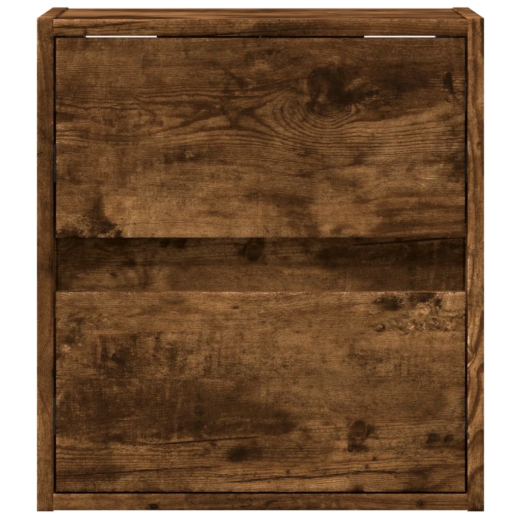 Zidni TV ormarić s LED svjetlima boja hrasta 41x31x45 cm