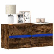Zidni TV ormarić LED boja dimljenog hrasta 100x31x45 cm
