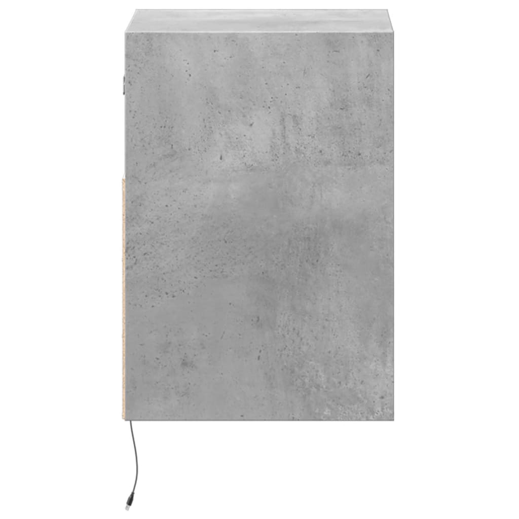 Zidni TV ormarić s LED svjetlima boja betona 41x31x45 cm