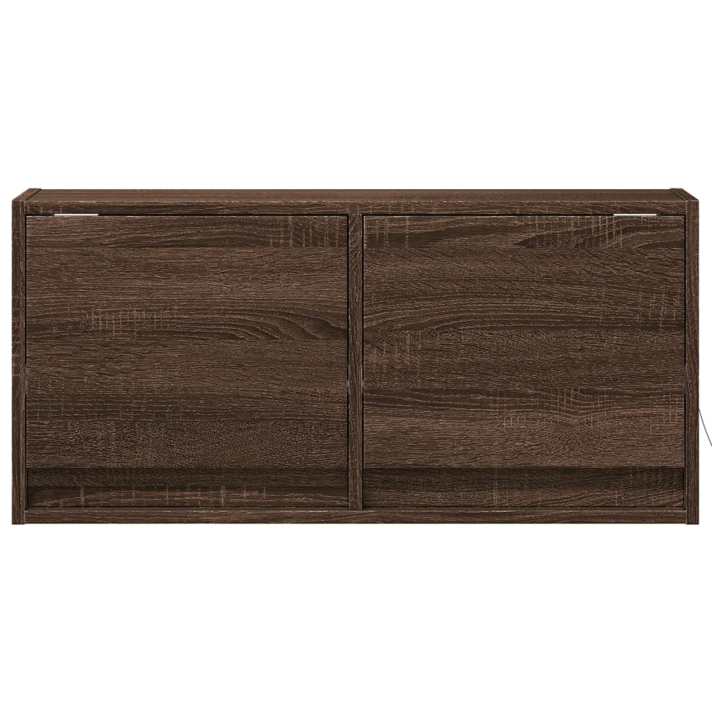 Zidni TV ormarić s LED svjetlima boja hrasta 80x31x38 cm
