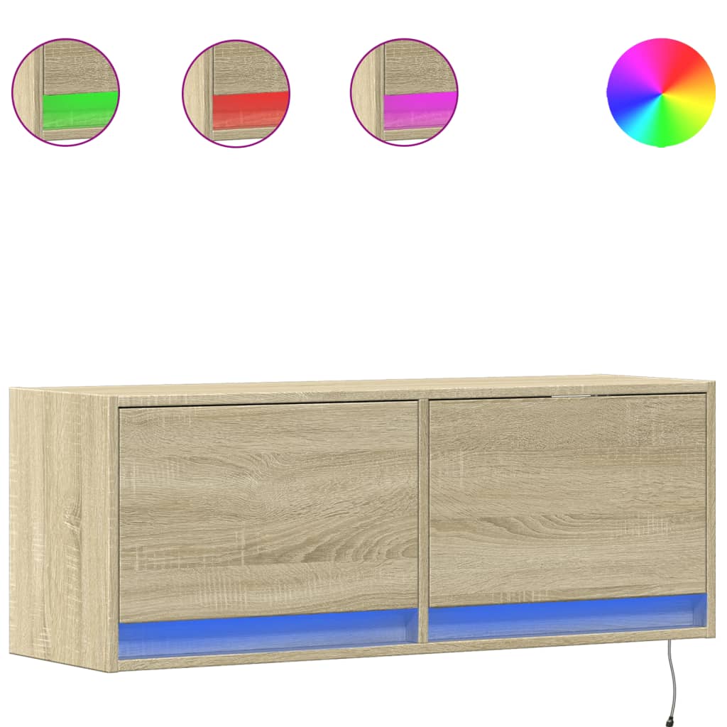Zidni TV ormarić LED boja hrasta sonome 100 x 31 x 38 cm