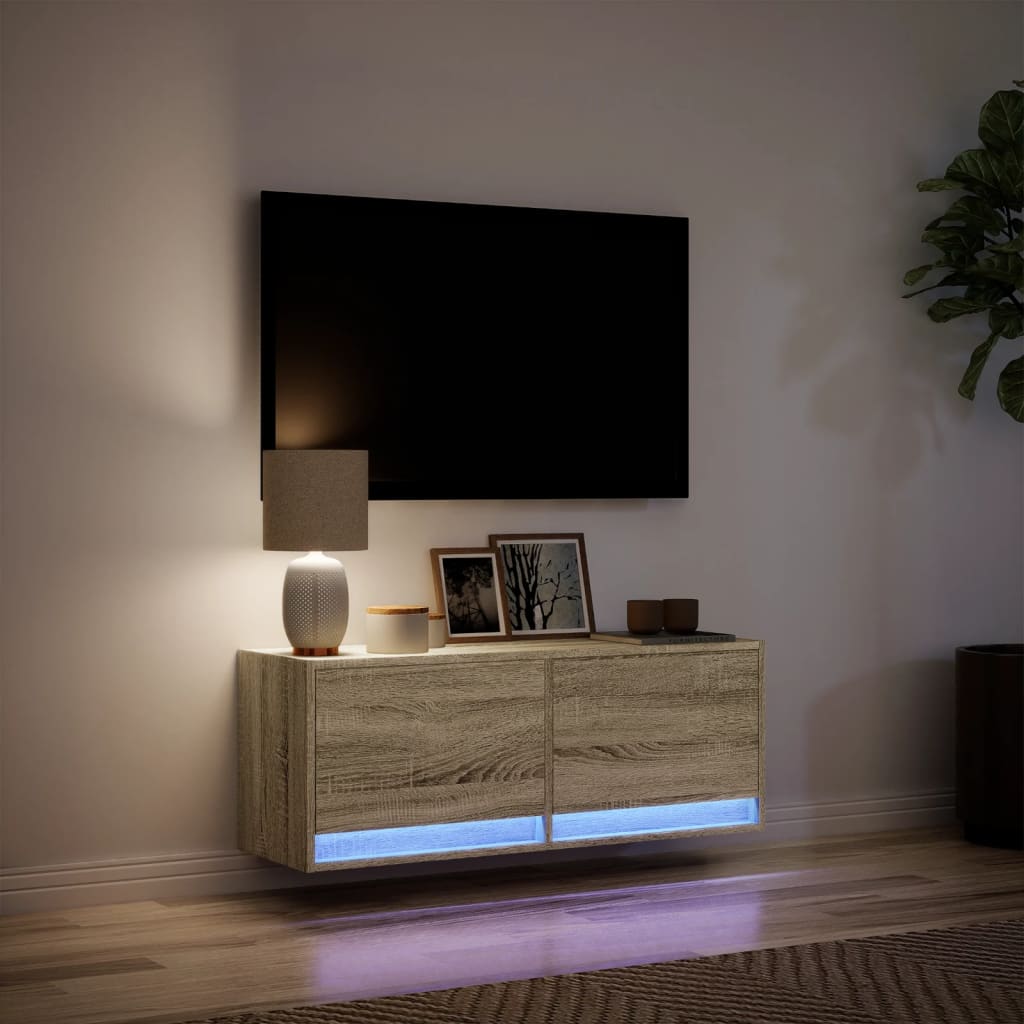 Zidni TV ormarić LED boja hrasta sonome 100 x 31 x 38 cm