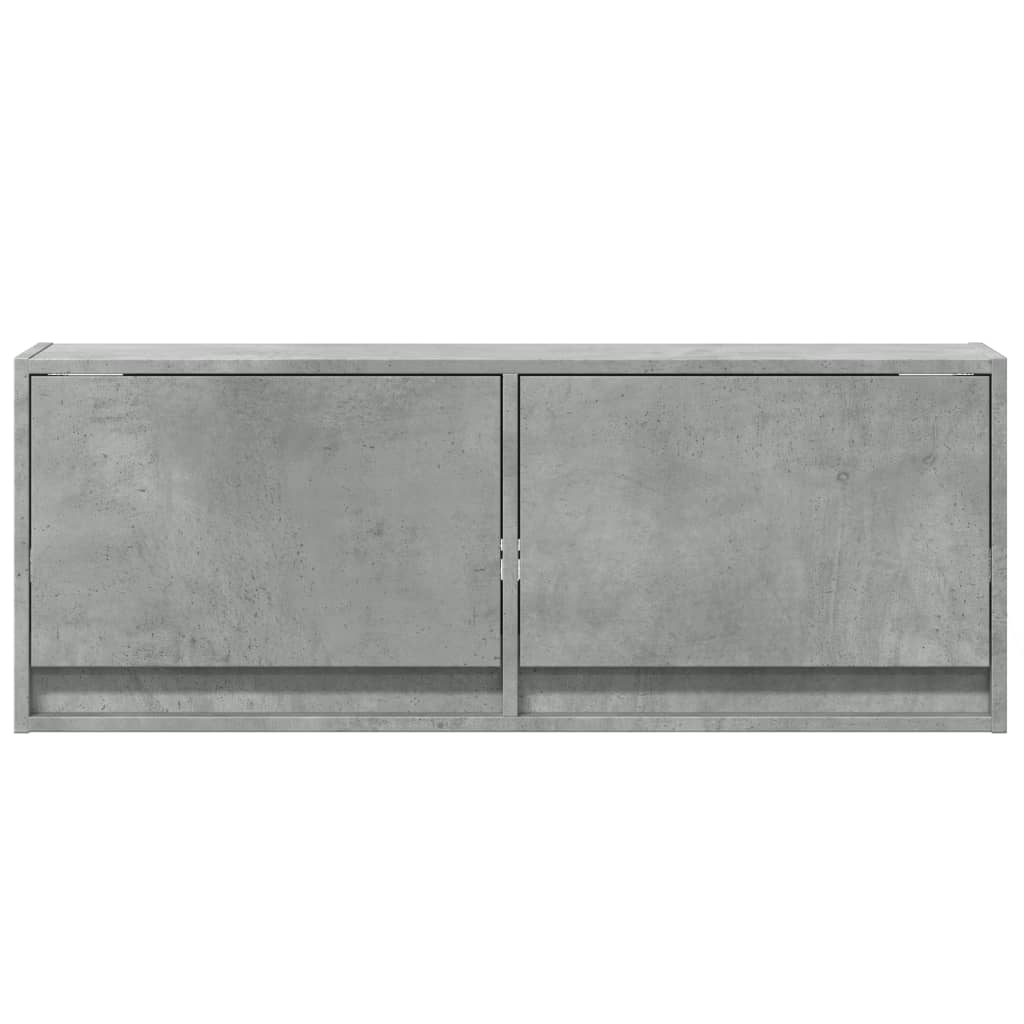 Zidni TV ormarić s LED svjetlima boja betona 100x31x38 cm
