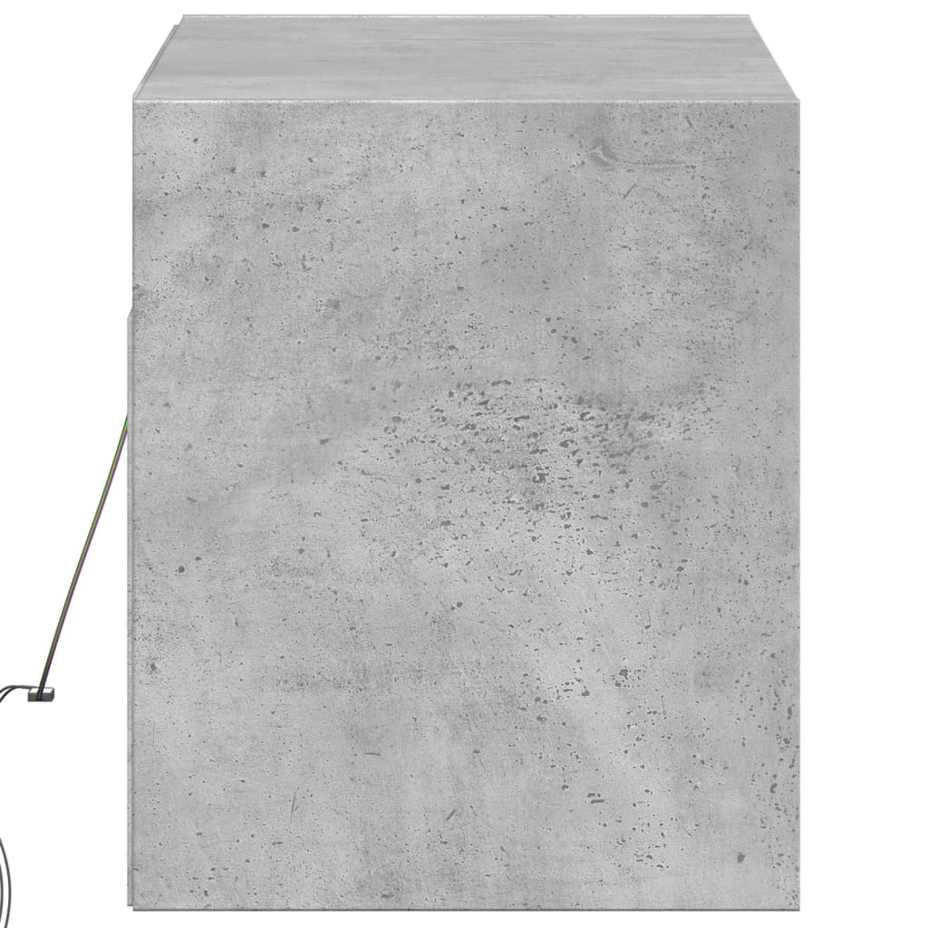 Zidni TV ormarić s LED svjetlima boja betona 100x31x38 cm