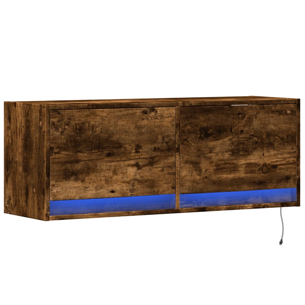 Zidni TV ormarić LED boja dimljenog hrasta 100x31x38 cm