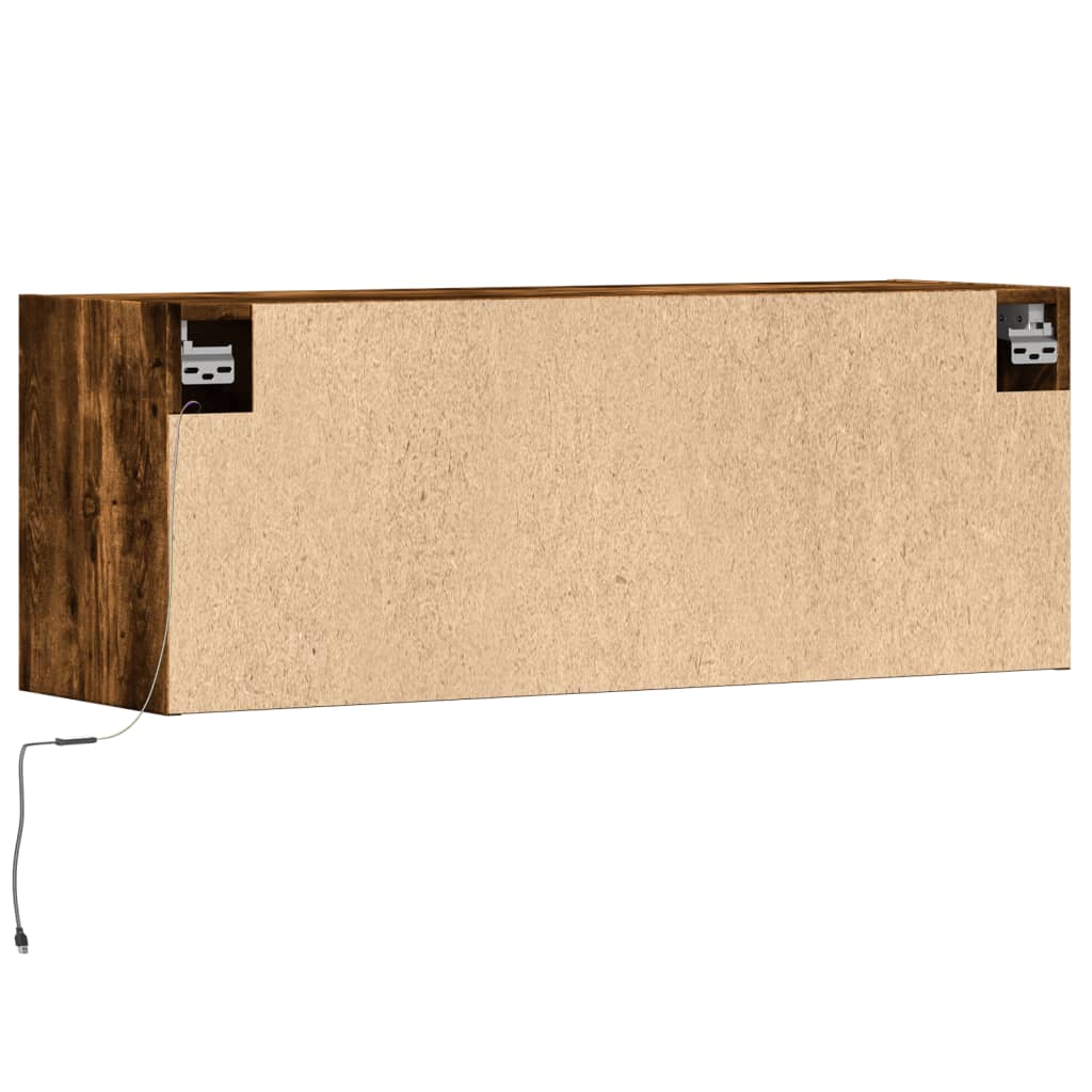 Zidni TV ormarić LED boja dimljenog hrasta 100x31x38 cm