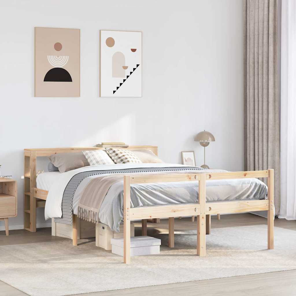 Krevet za starije s uzglavljem 160x200 cm borovina