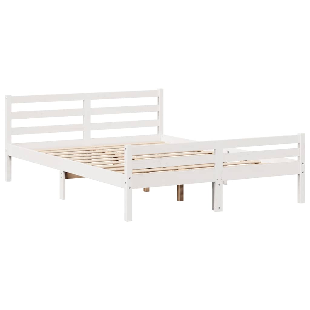 Okvir za krevet s uzglavljem 160 x 200 cm od masivne borovine