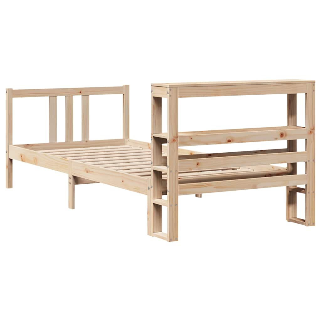 Okvir kreveta s uzglavljem 75x190 cm od borovine