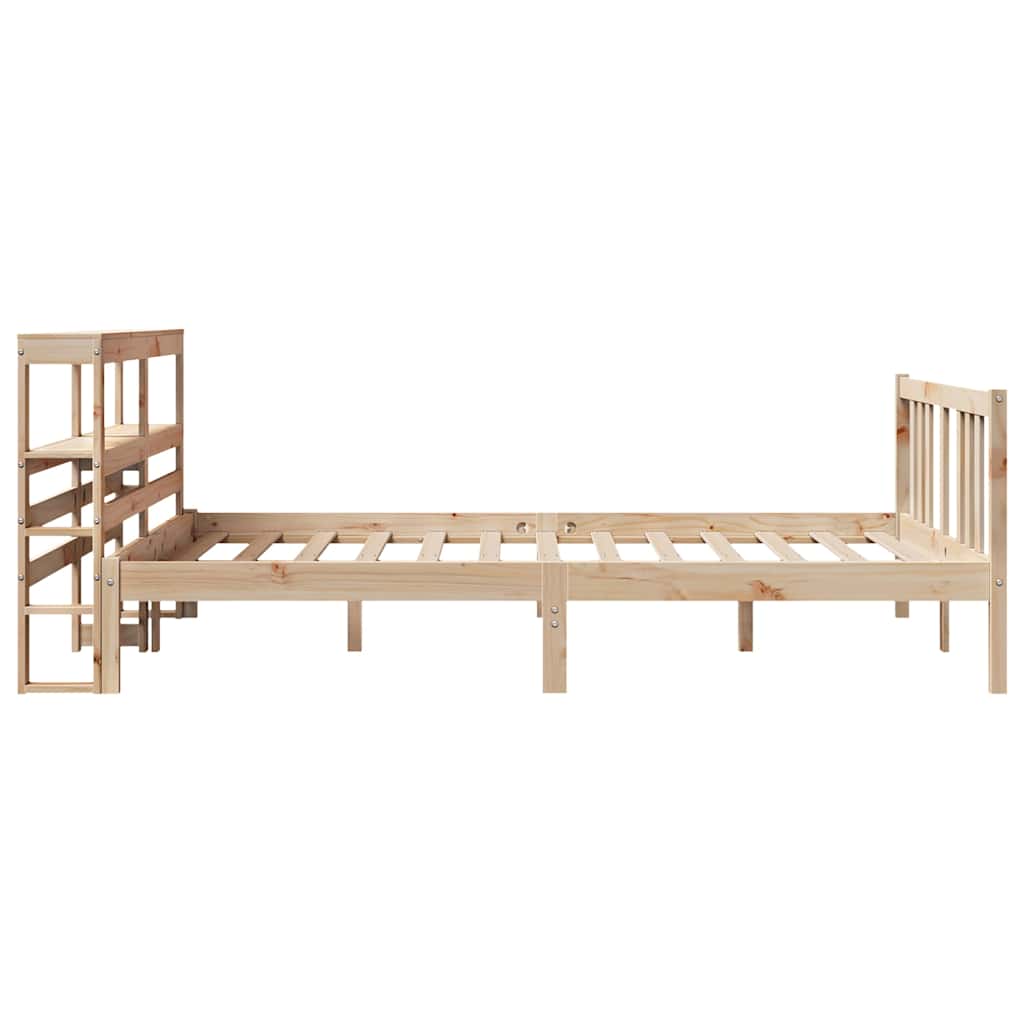 Okvir za krevet s uzglavljem 120 x 200 cm od masivne borovine