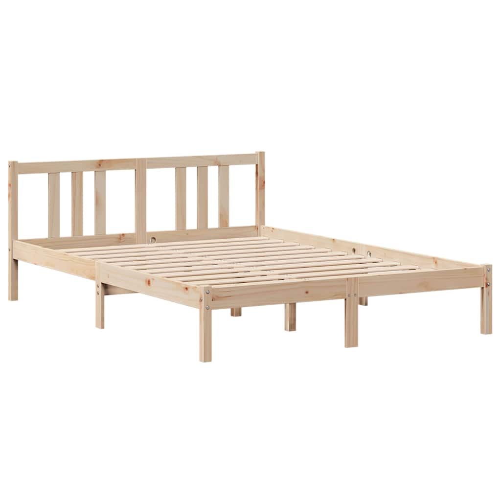 Okvir za krevet s uzglavljem 120 x 200 cm od masivne borovine