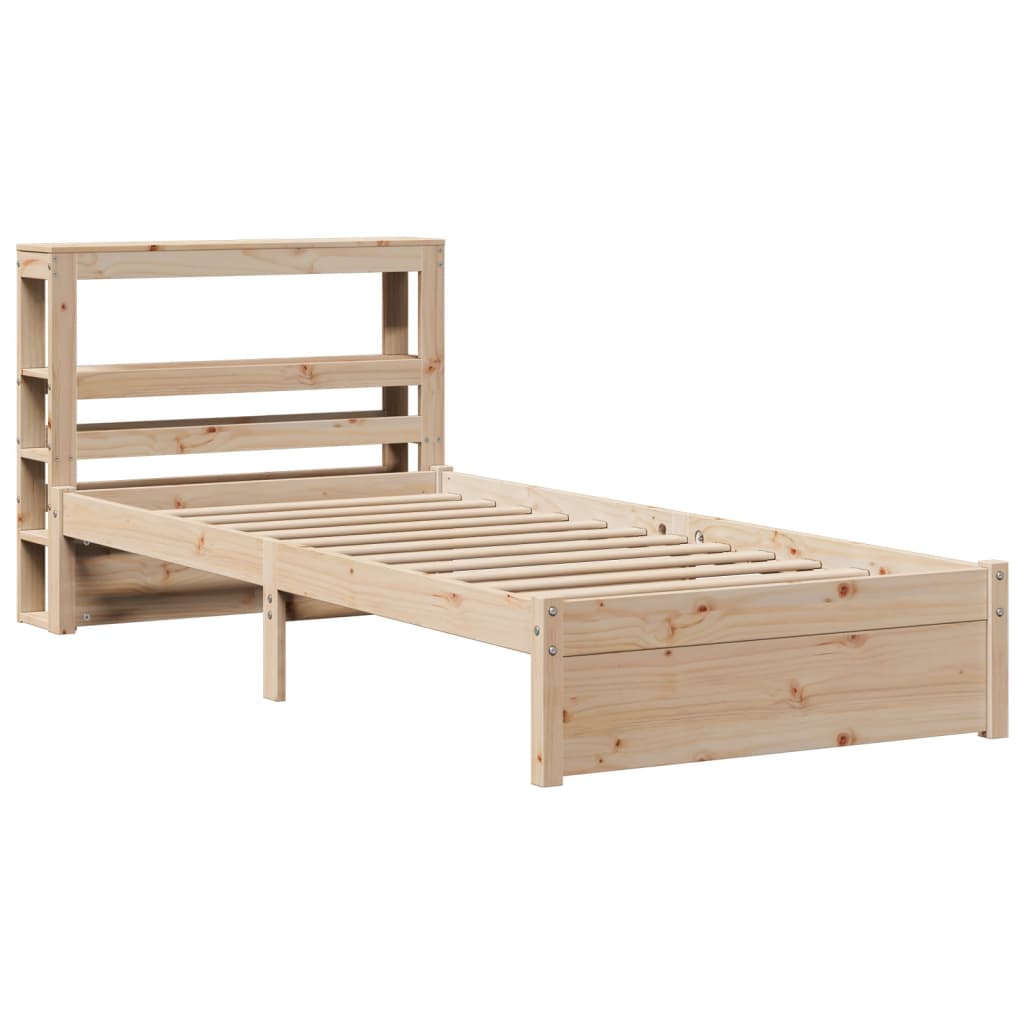 Okvir kreveta s uzglavljem 75x190 cm od borovine