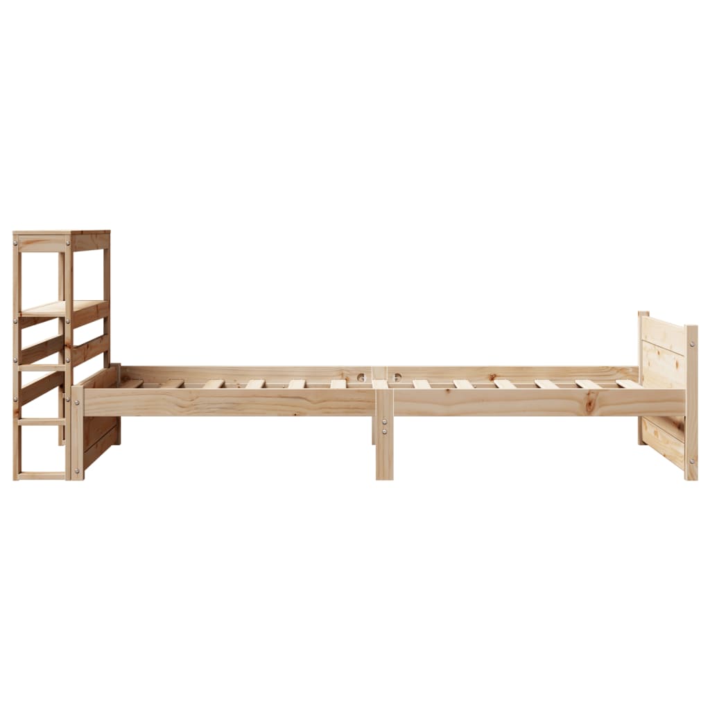Okvir kreveta s uzglavljem 90 x 190 cm od borovine