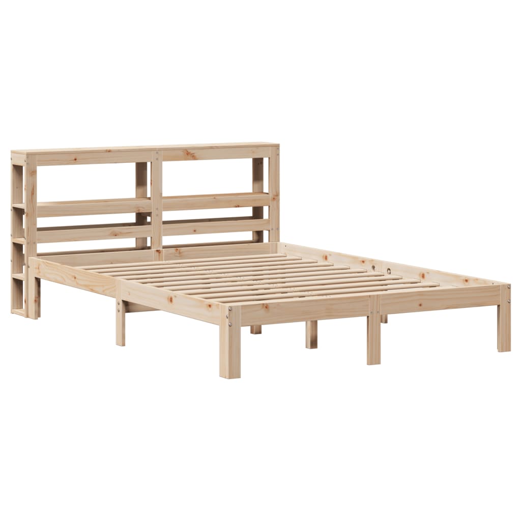 Okvir za krevet s uzglavljem 160 x 200 cm od masivne borovine