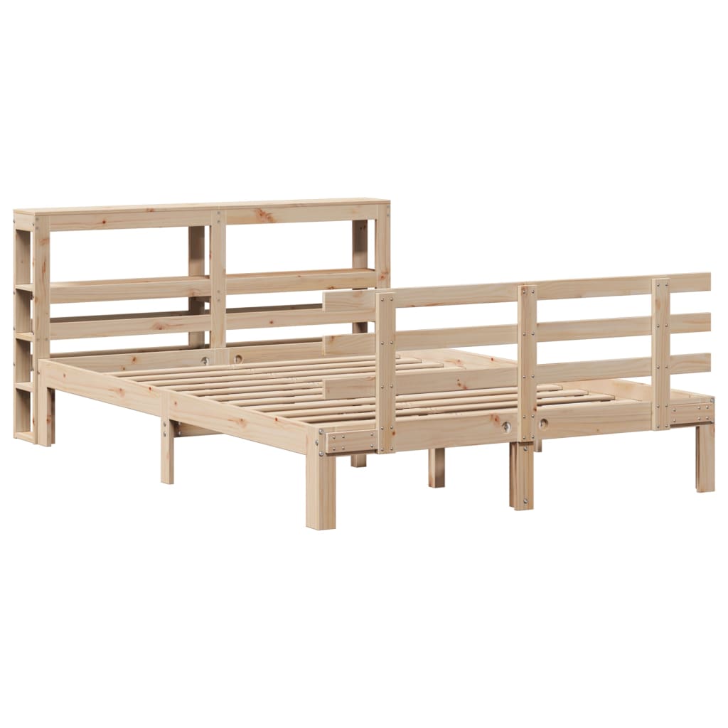 Okvir za krevet s uzglavljem 150 x 200 cm borovina