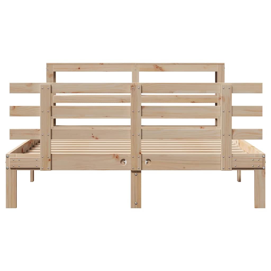 Okvir za krevet s uzglavljem 150 x 200 cm borovina