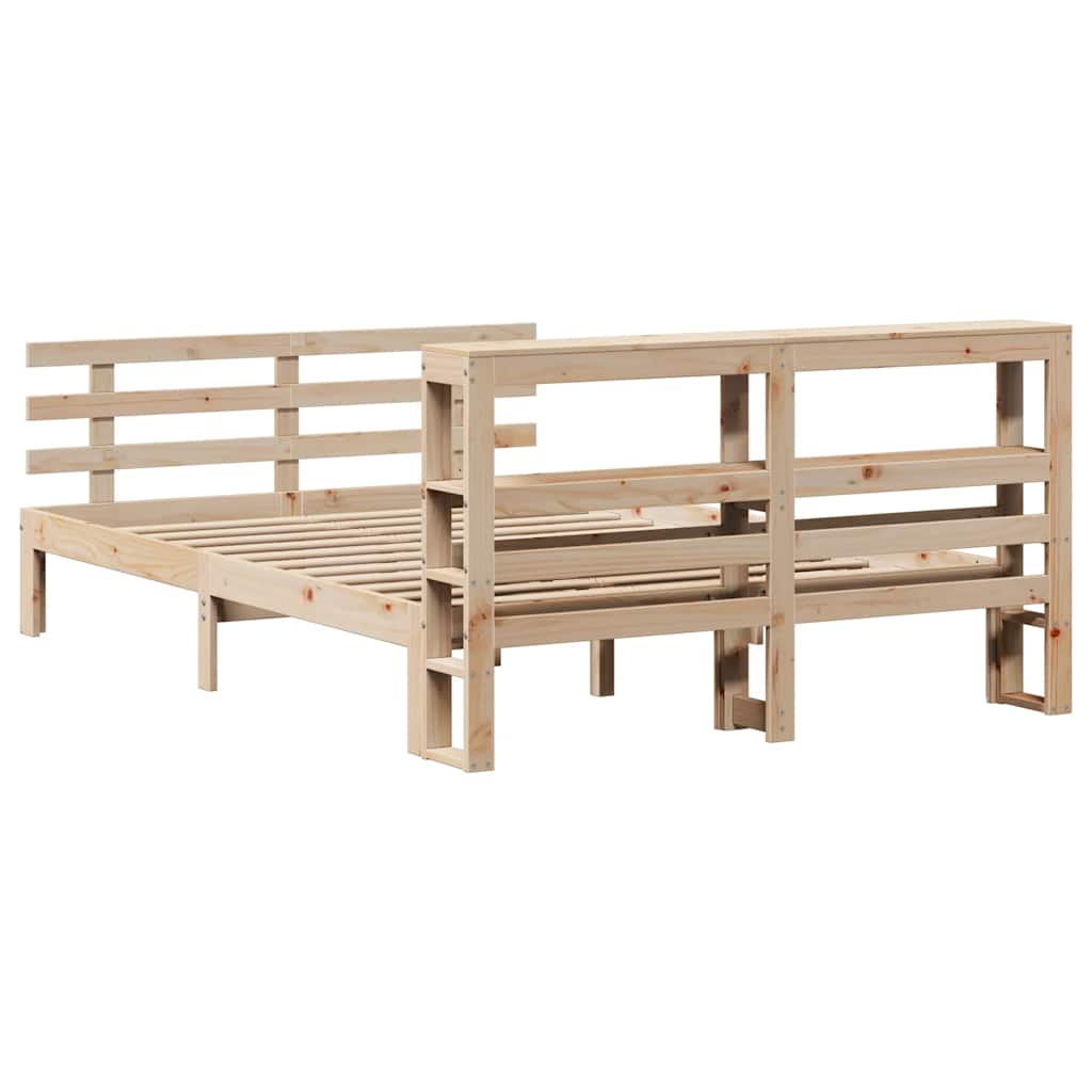 Okvir za krevet s uzglavljem 150 x 200 cm borovina