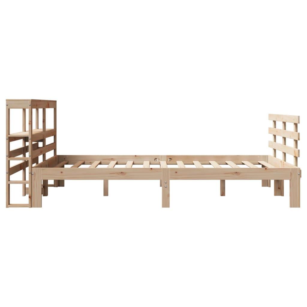 Okvir za krevet s uzglavljem 160 x 200 cm od masivne borovine