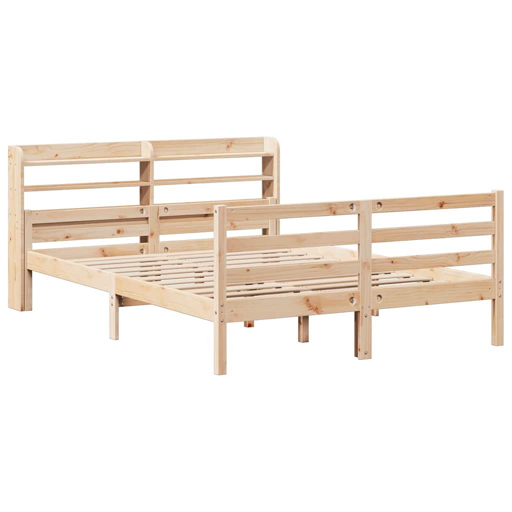 Okvir za krevet s uzglavljem 160 x 200 cm od masivne borovine