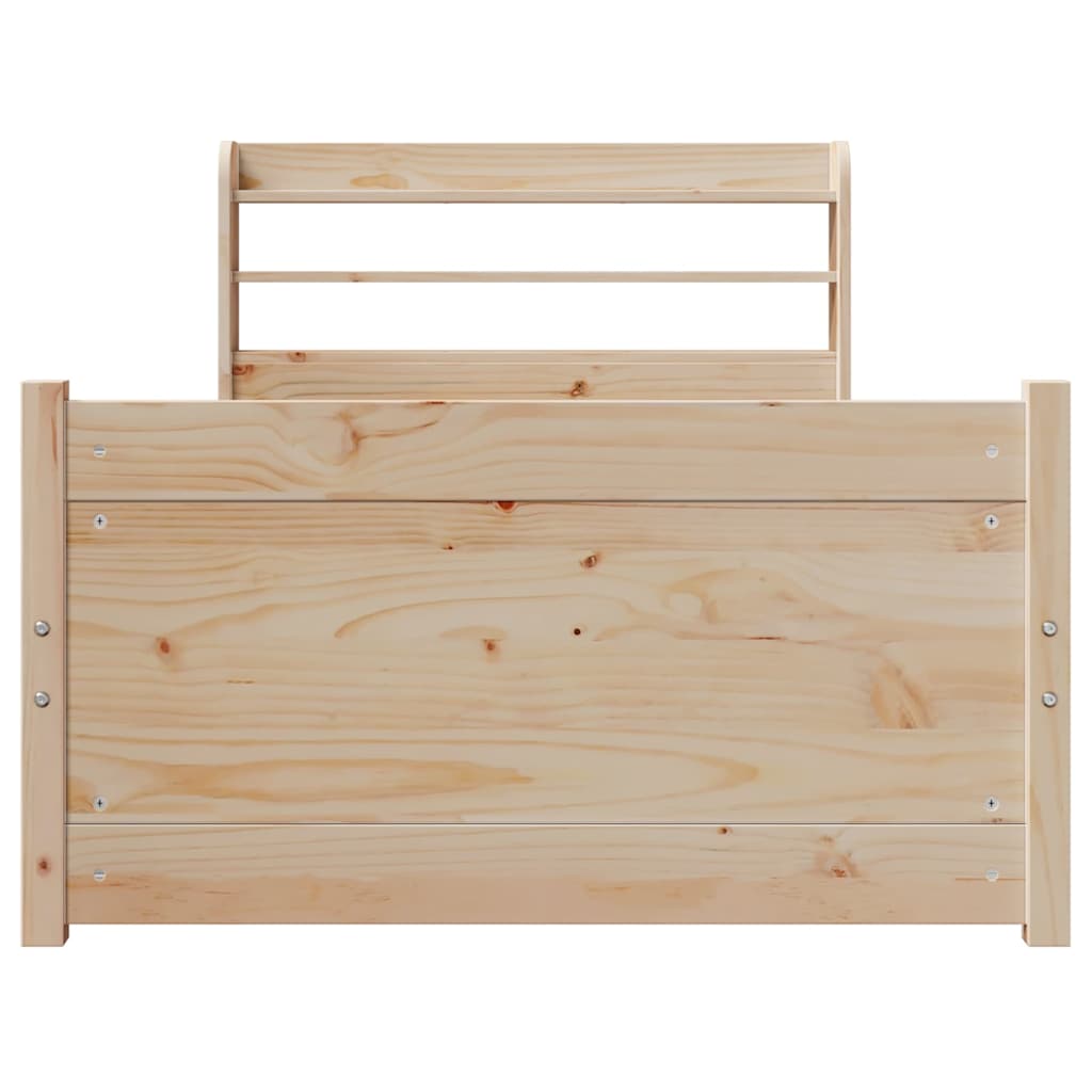 Okvir kreveta s uzglavljem 75x190 cm od borovine