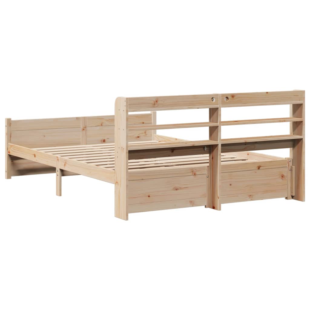 Okvir za krevet s uzglavljem 150 x 200 cm borovina