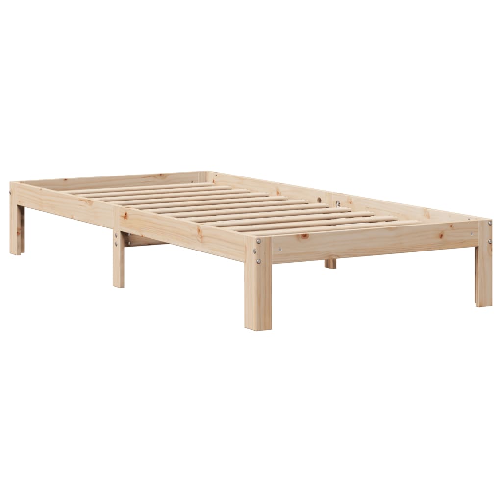 Okvir kreveta s uzglavljem 90 x 190 cm od borovine