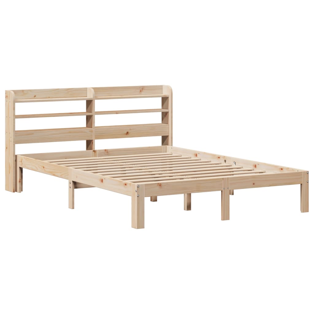 Okvir za krevet s uzglavljem 160 x 200 cm od masivne borovine